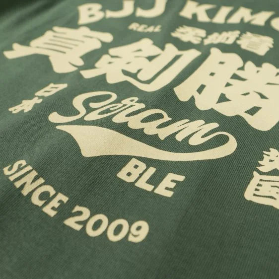 KIMONO LABEL TEE – GREEN