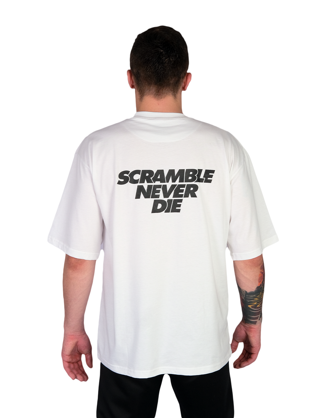 SCRAMBLE NEVER DIE TEE - WHITE