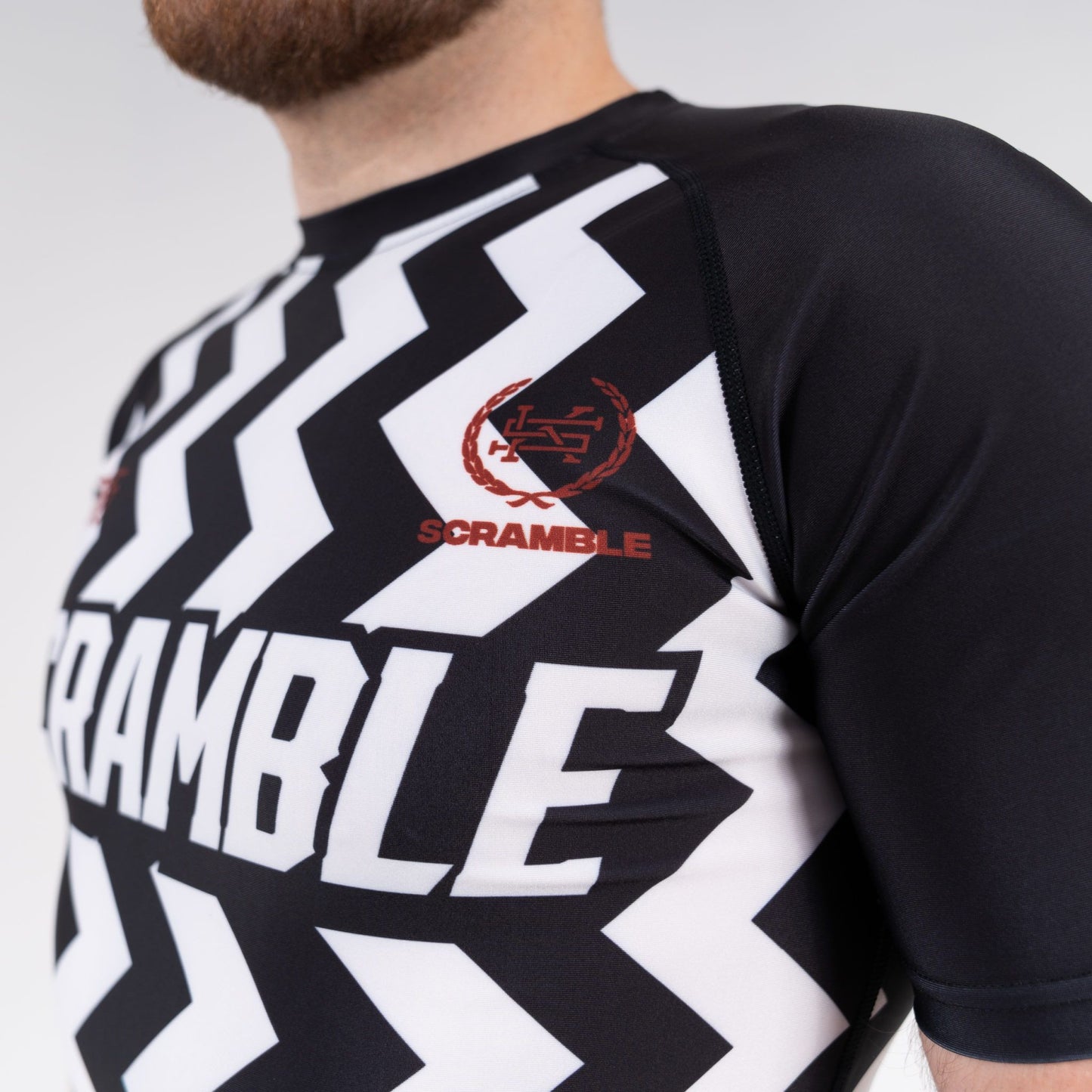 SCRAMBLE RANKED RASHGUARD V5 – BLACK