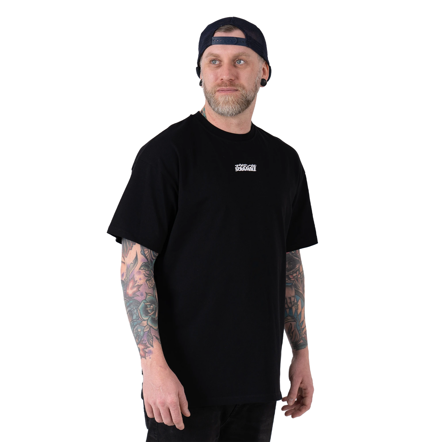OVERSIZED LOGO TEE – BLACK