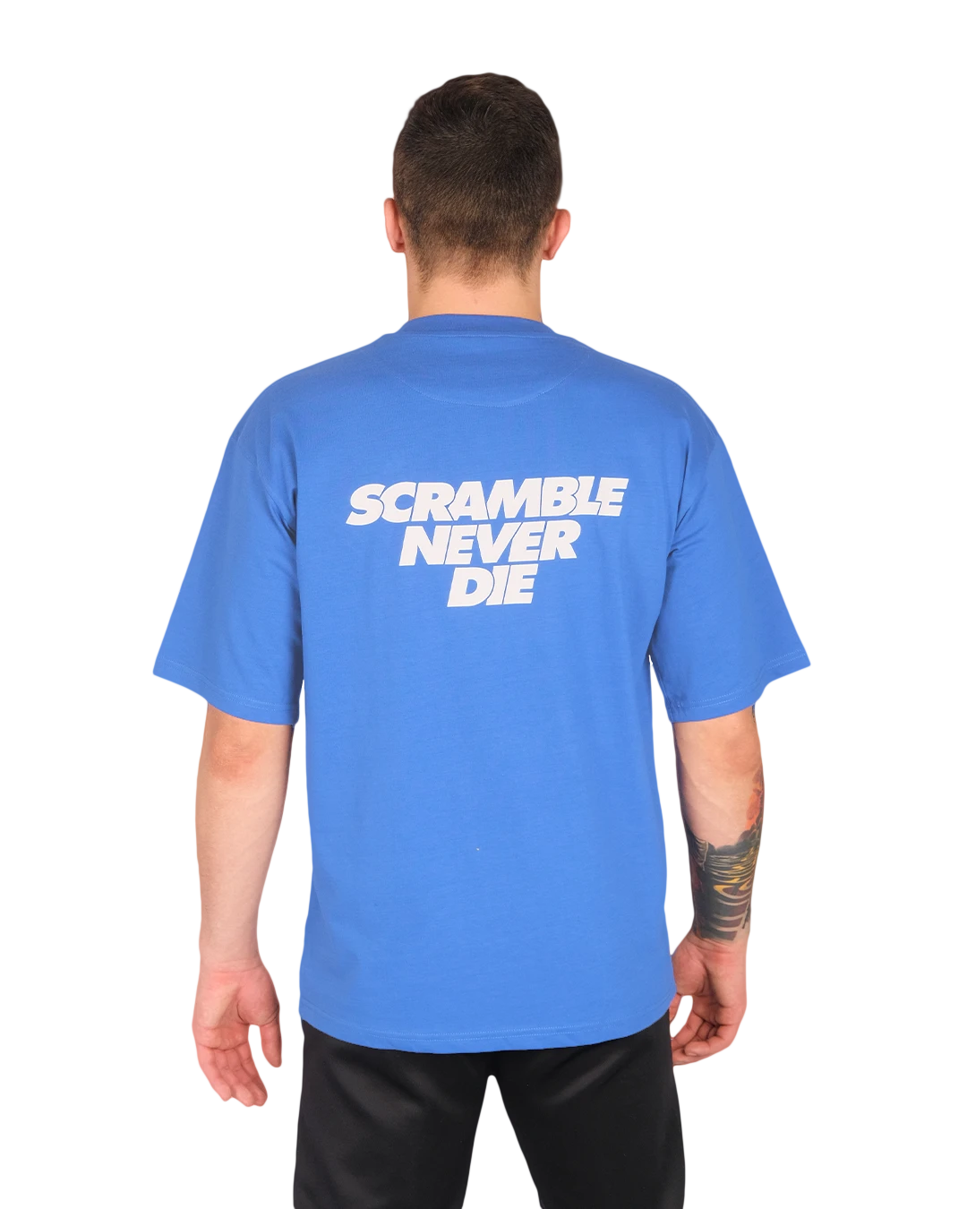 SCRAMBLE NEVER DIE TEE - BLUE