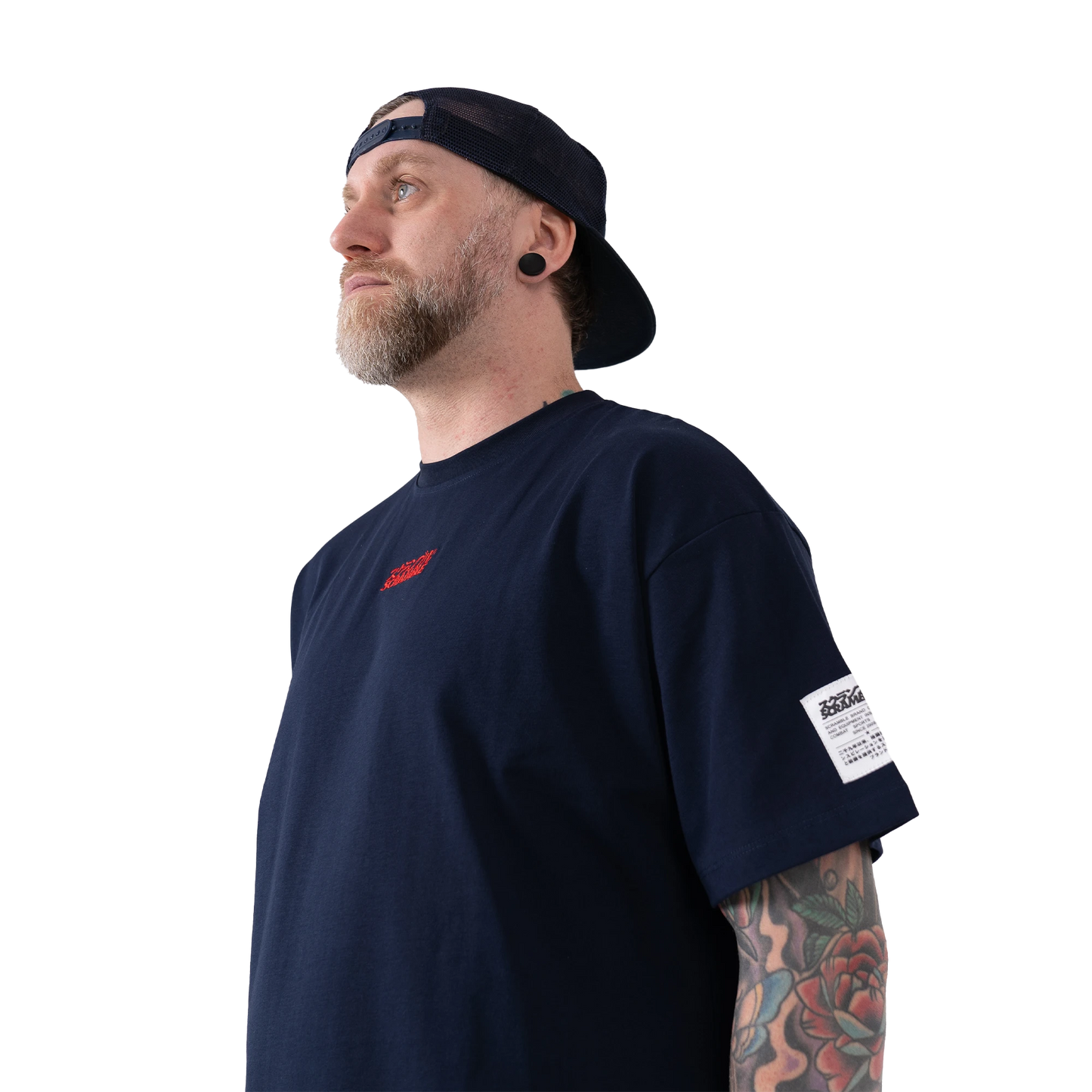 OVERSIZED LOGO TEE – NAVY