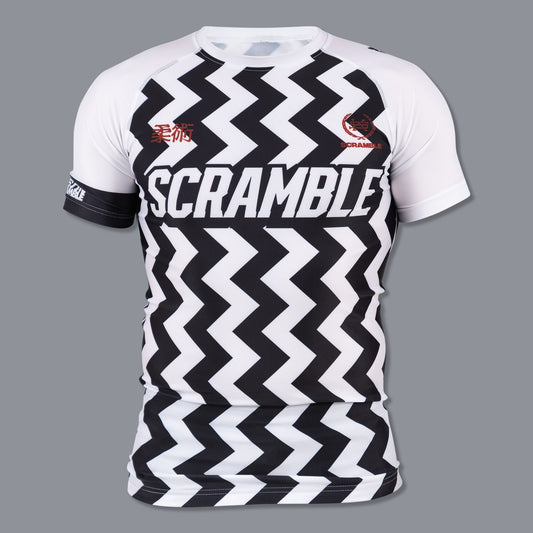 SCRAMBLE RANKED RASHGUARD V5 – WHITE